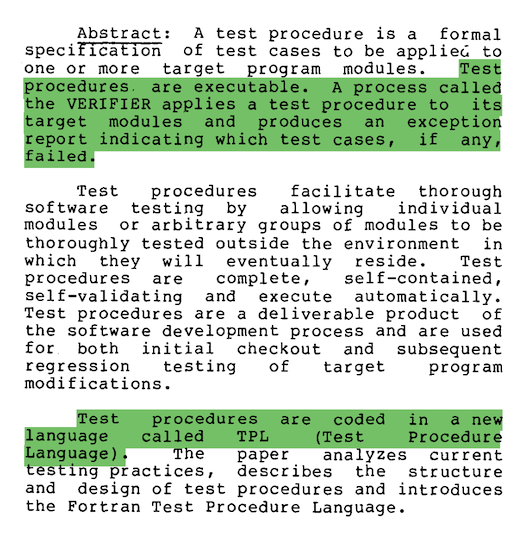 Test Procedures Article